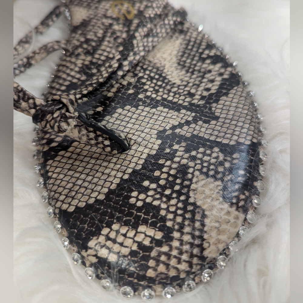 Bebe Snake Skin Diamond flats 9